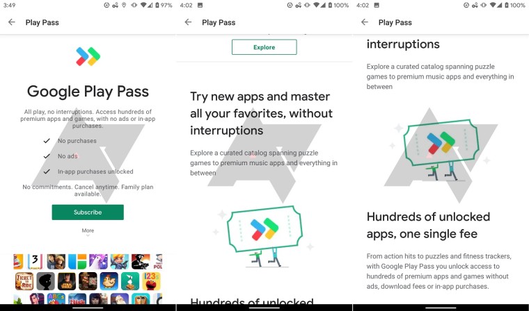 Google telah menguji layanan berlangganan Play Pass di belakang layar 2