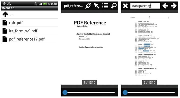 Gambar - 8 pembaca PDF untuk seluler