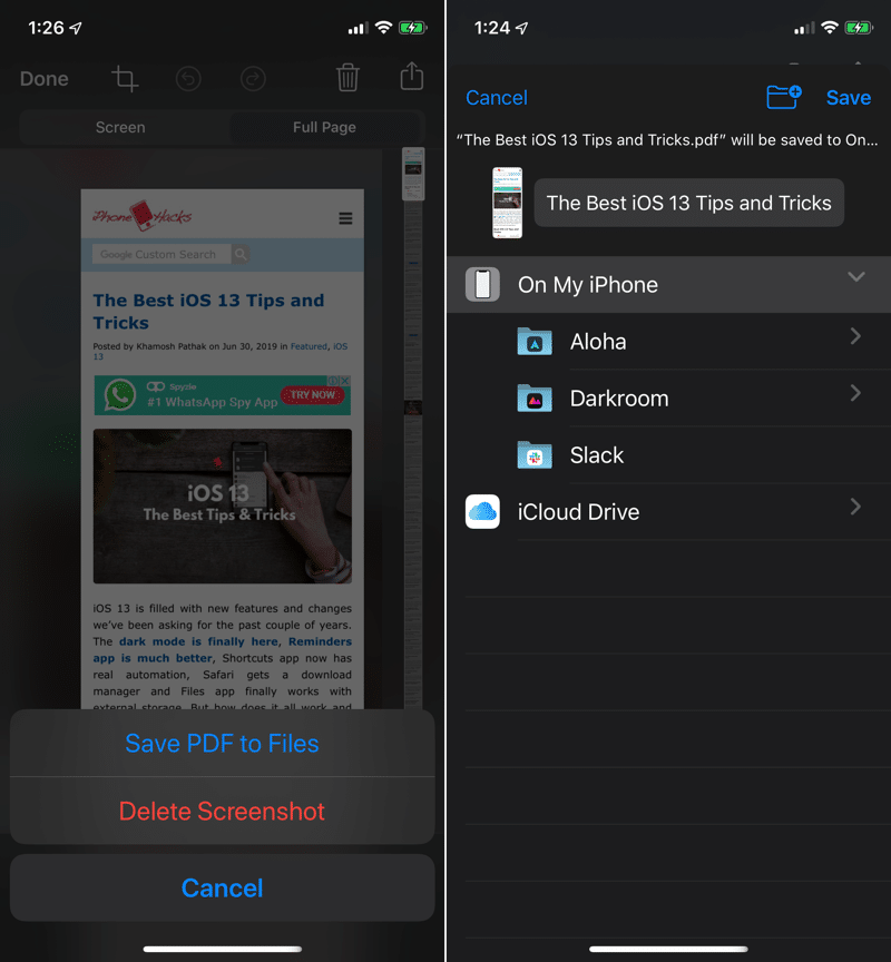 iOS 13: Cara Mengambil Screenshot Halaman Penuh dari Situs Web di Safari pada iPhone 2