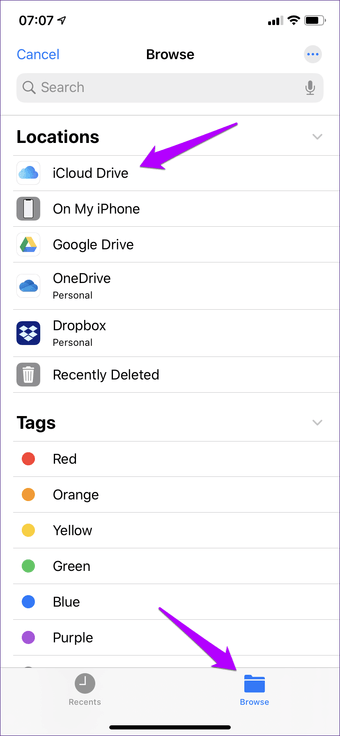 Bifoga en Outlook Icloud-fil till iOS 4