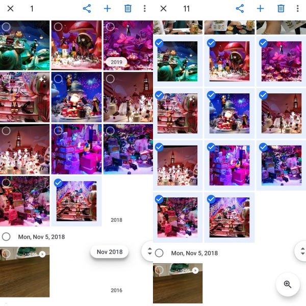 Google Photos - Seleccionar galería