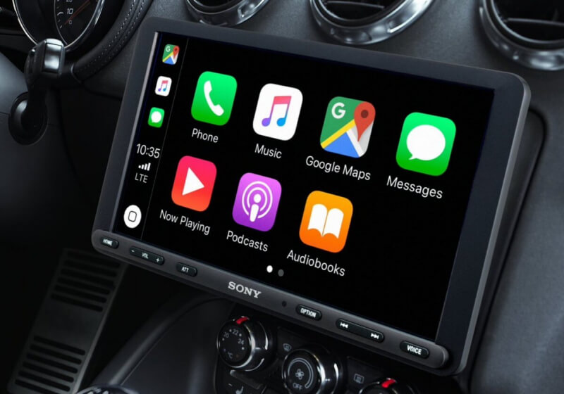 Bawa Android Auto dan CarPlay ke kendaraan Anda dengan layar sentuh besar Sony 9 inci