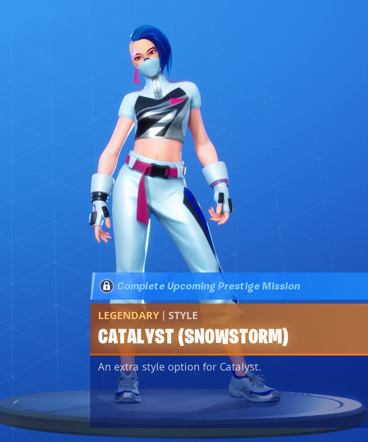 Fortnite säsong X vecka 3 Worlds Collide Mission Catalyst Snowstorm Style Prize