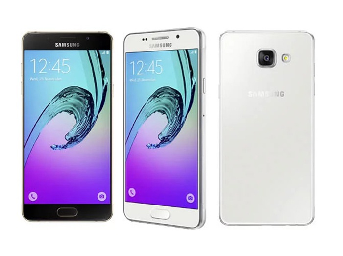 Samsung främre och bakre Galaxy A3 2016