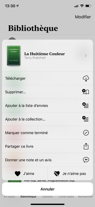 iphone ibooks livres Les nouveautés majeures appport iOS 12