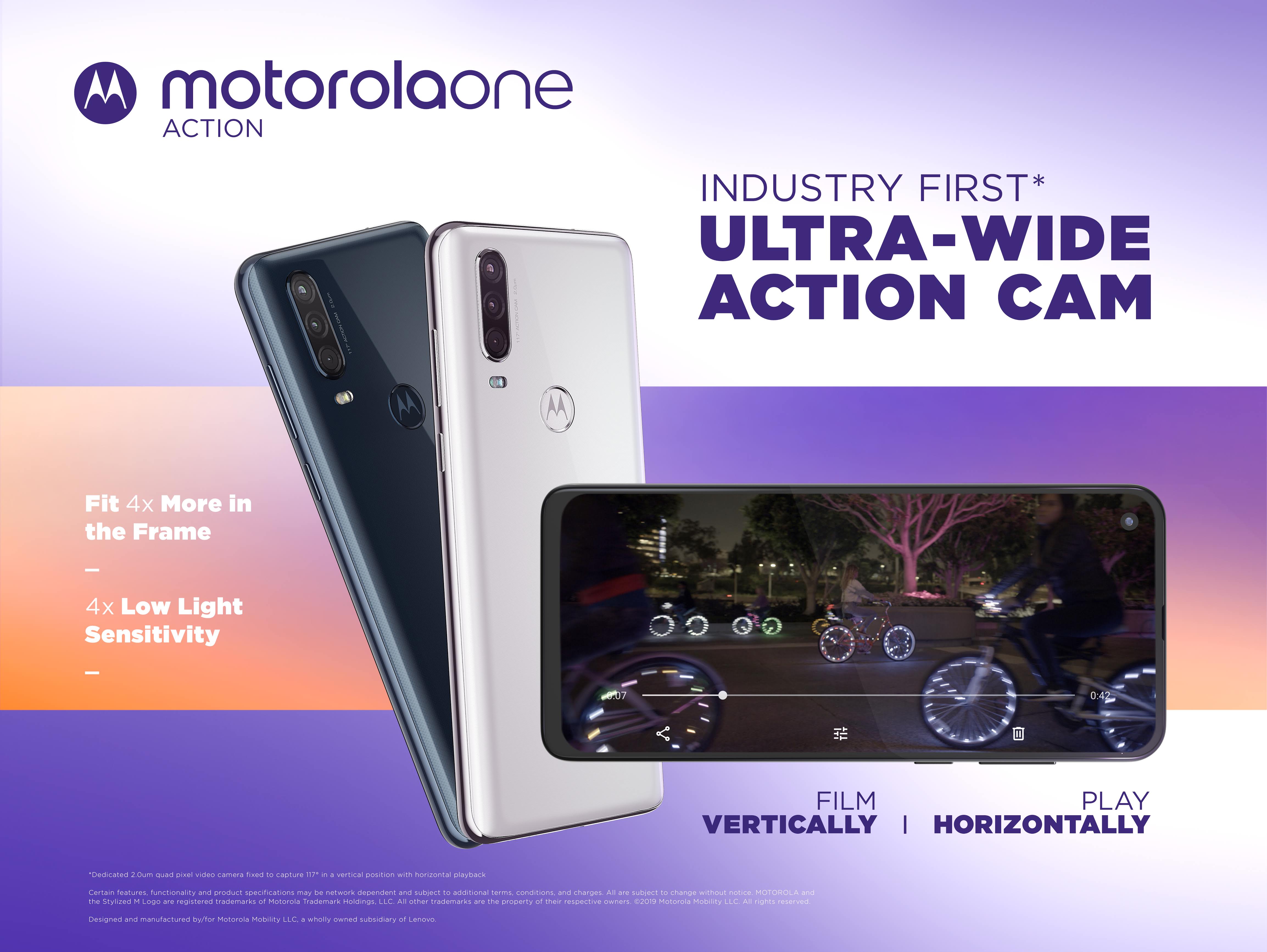 Motorola One Action merekam video horizontal sambil memegangnya secara vertikal