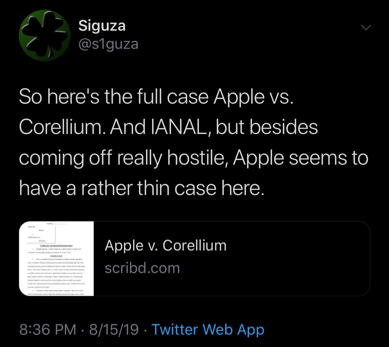 Apple stämmer med företaget Corellium virtualiseringsföretag och citerar 