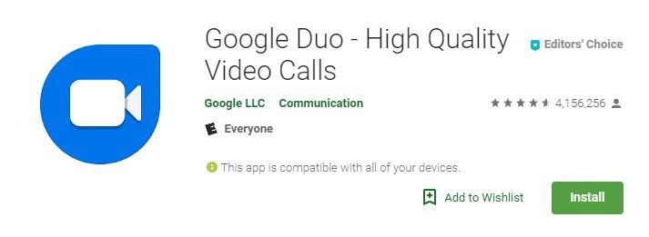 Google Duo Android-videosamtal