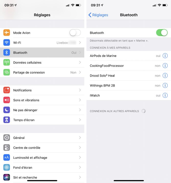 iphone bluetooth airpods Connecter kommentar och konfiguratör för AirPods 2 för iPhone, iPad och Mac