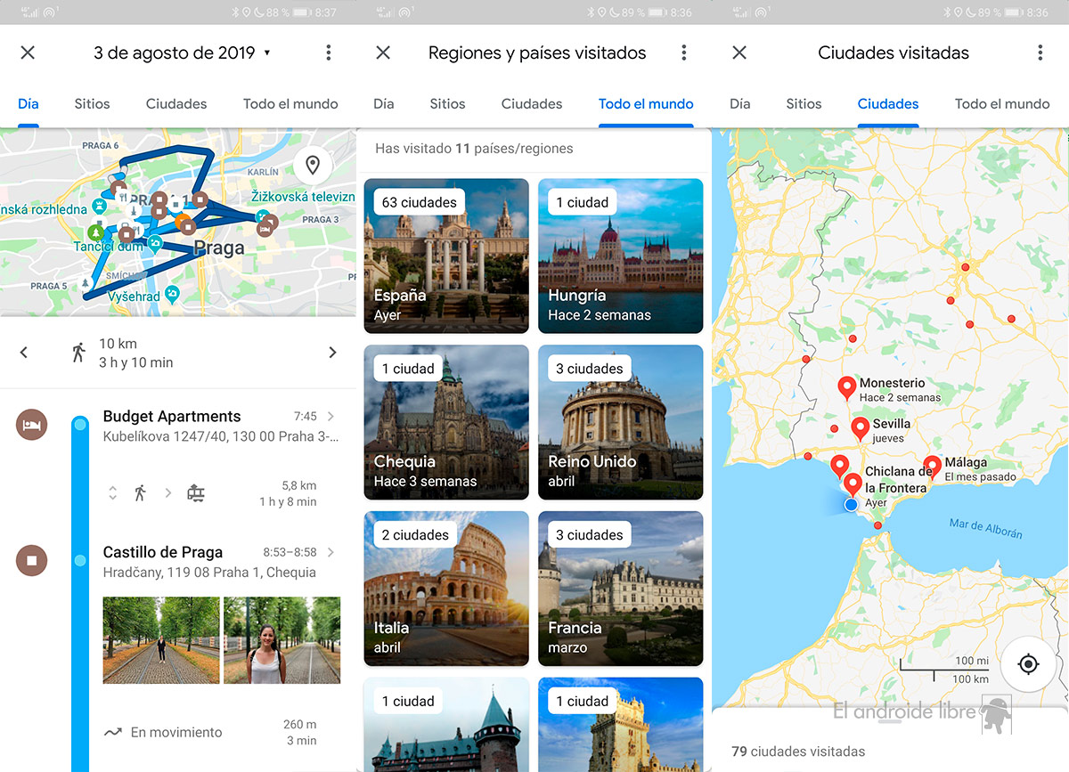 Google Maps är en resedagbok med Chronology-uppdatering 1