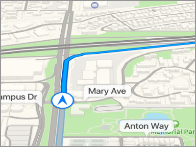 Cara Menggunakan Arah Turn-By-Turn pada iPhone Menggunakan Peta 2