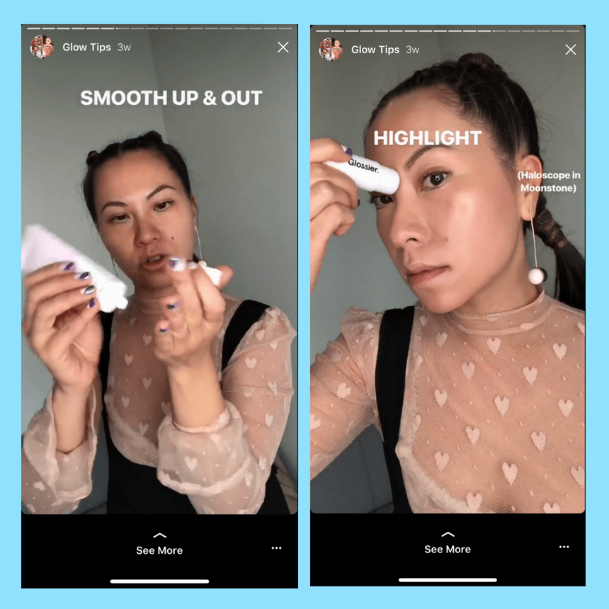Glossier-Instagram-Stories-Takeover-example