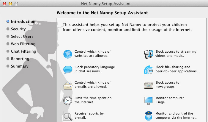 Programvara för föräldrakontroll för Mac Net Nanny