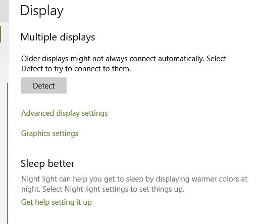 Monitor blinkar Windows Advanced Display Settings