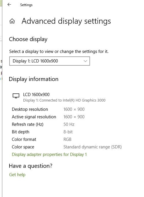 Monitor blinkar Windows Display Adapter Inställningar
