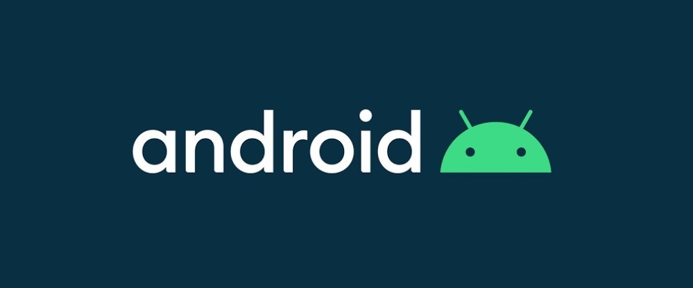Den nya Android 10-logotypen kan också vara i vitt teckensnitt