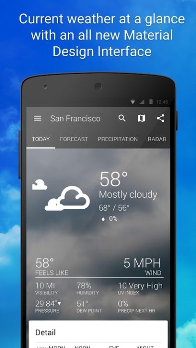 Aplikasi Cuaca Terbaik untuk Menginstal di Android 4