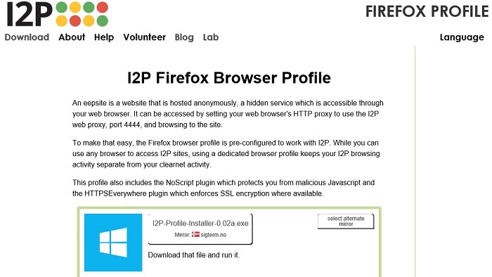Firefox I2p-profil