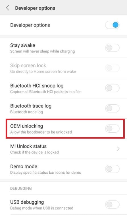 Hur man aktiverar USB-felsökning på Xiaomi Mi MIUI 9 4-enheter
