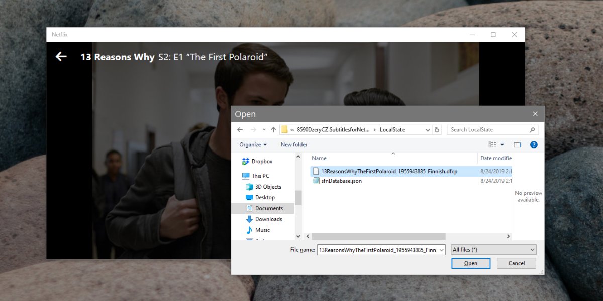 Cara memuat subtitle eksternal dalam aplikasi Netflix UWP Windows 10 2