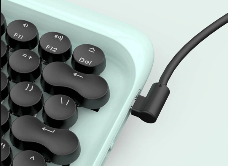 Keyboard bluetooth backlit mekanis antik 13