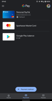 Google Pay 2.96 lägger till mörkt läge 2