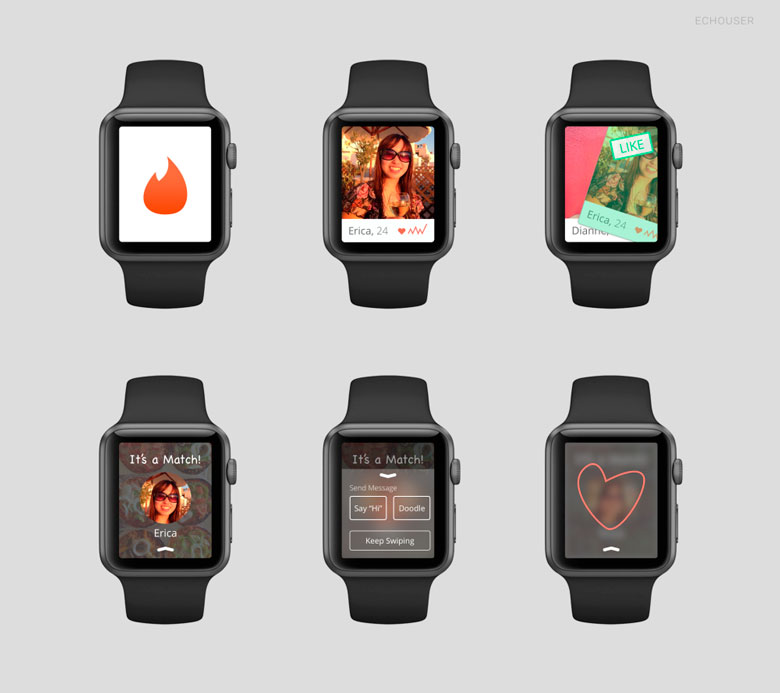 Gagasan desain aplikasi untuk Apple Watch: Youtube, Pinterest, Tinder dan banyak lainnya 8