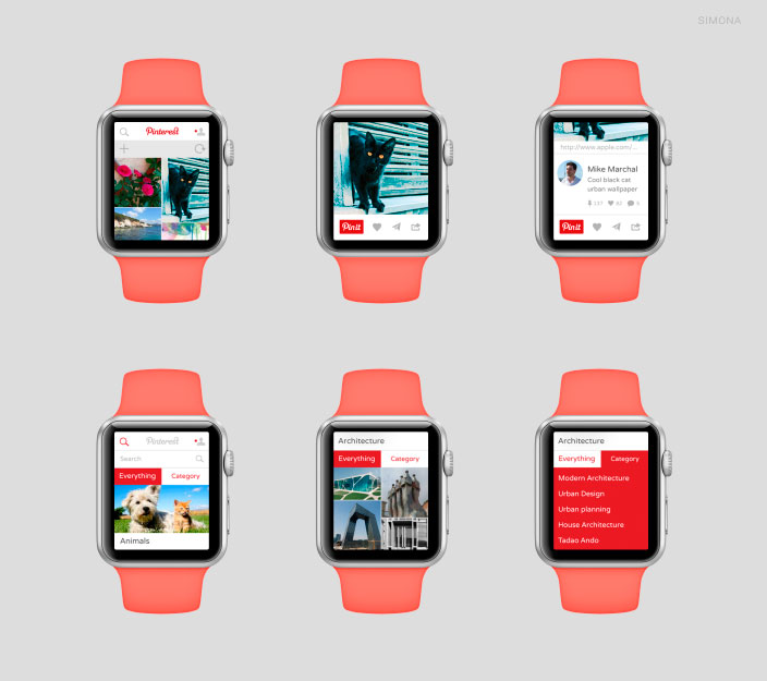 Gagasan desain aplikasi untuk Apple Watch: Youtube, Pinterest, Tinder dan banyak lainnya 14