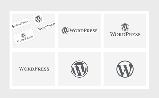 Exempel på WordPress-logotypen