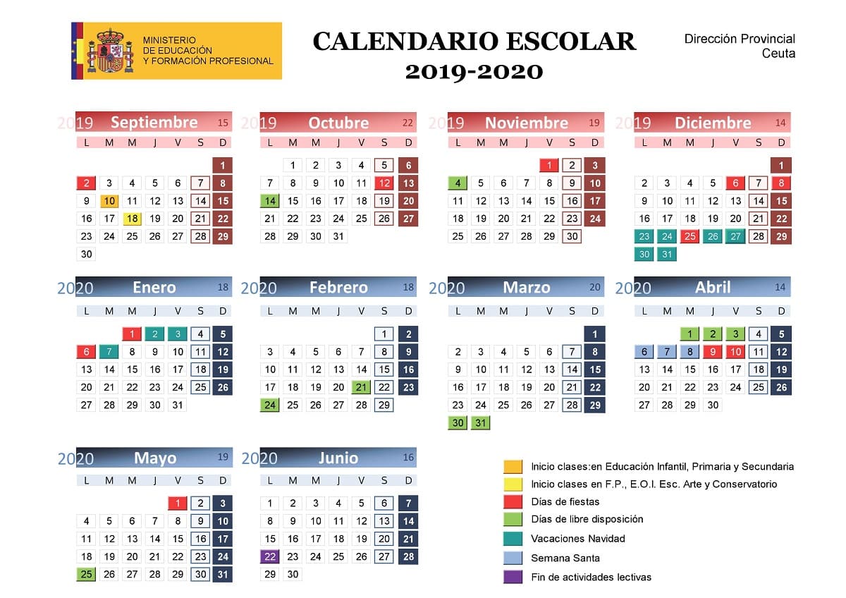 Kalender sekolah 2019-2020 untuk mengunduh, tanggal, dan hari libur di semua komunitas 5