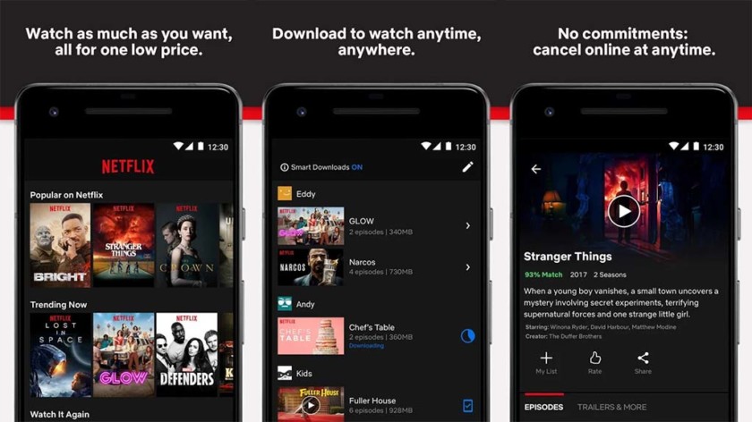 Netflix är en av de bästa stjärnspårapplikationerna för Android 