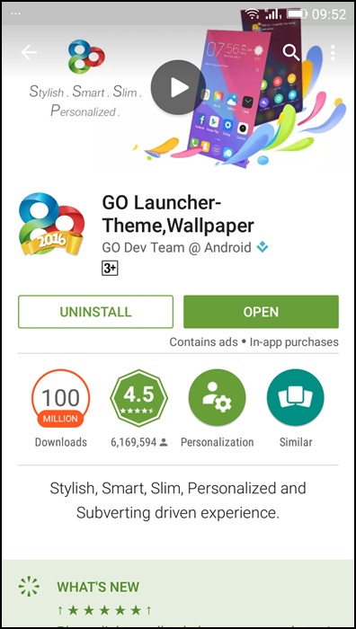 Använda GO Launcher Ex 