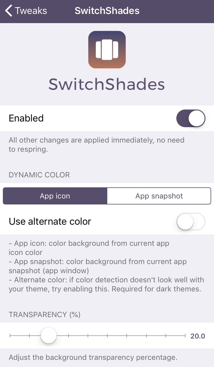 SwitchShades ger iOS App Switcher en ny färg 3