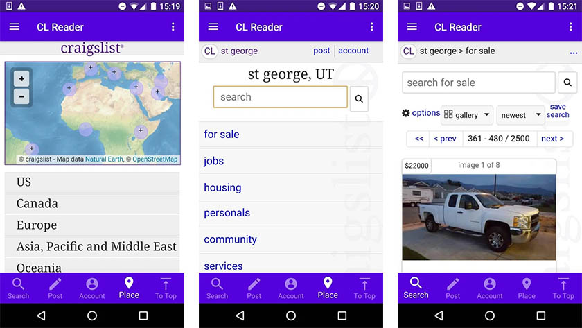 CL Reader är en av de bästa craigslist-applikationerna för android 