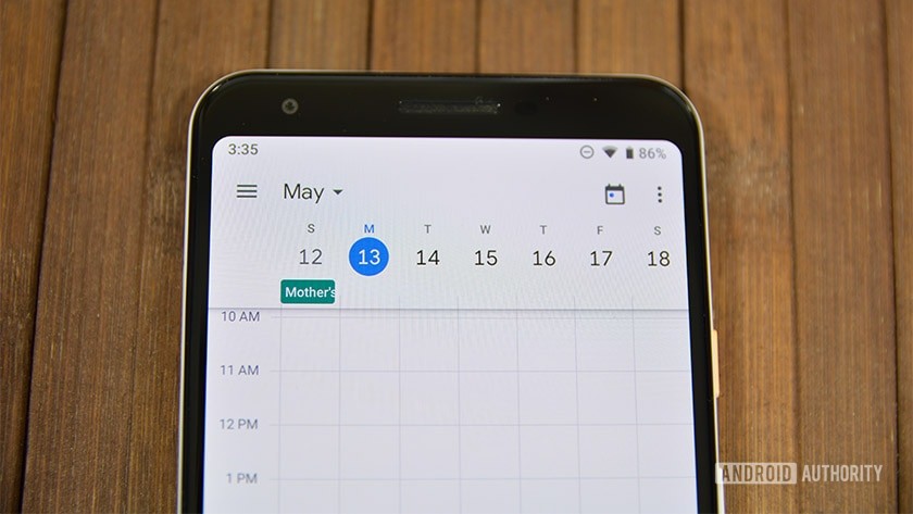 Foto tampilan minggu Kalender Google di 2019