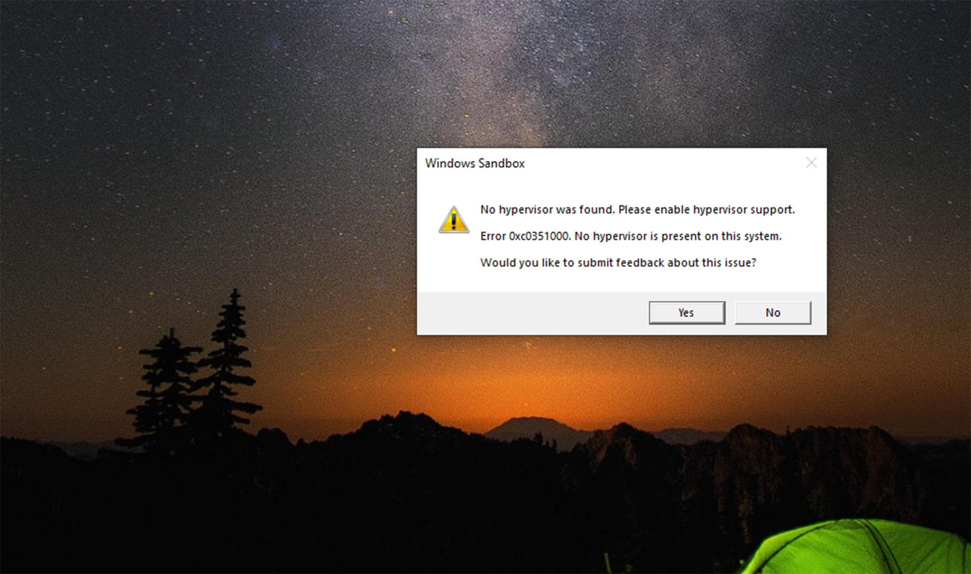 Cara Memperbaiki Windows Sandbox Tidak Ada Hypervisor Ditemukan Kesalahan