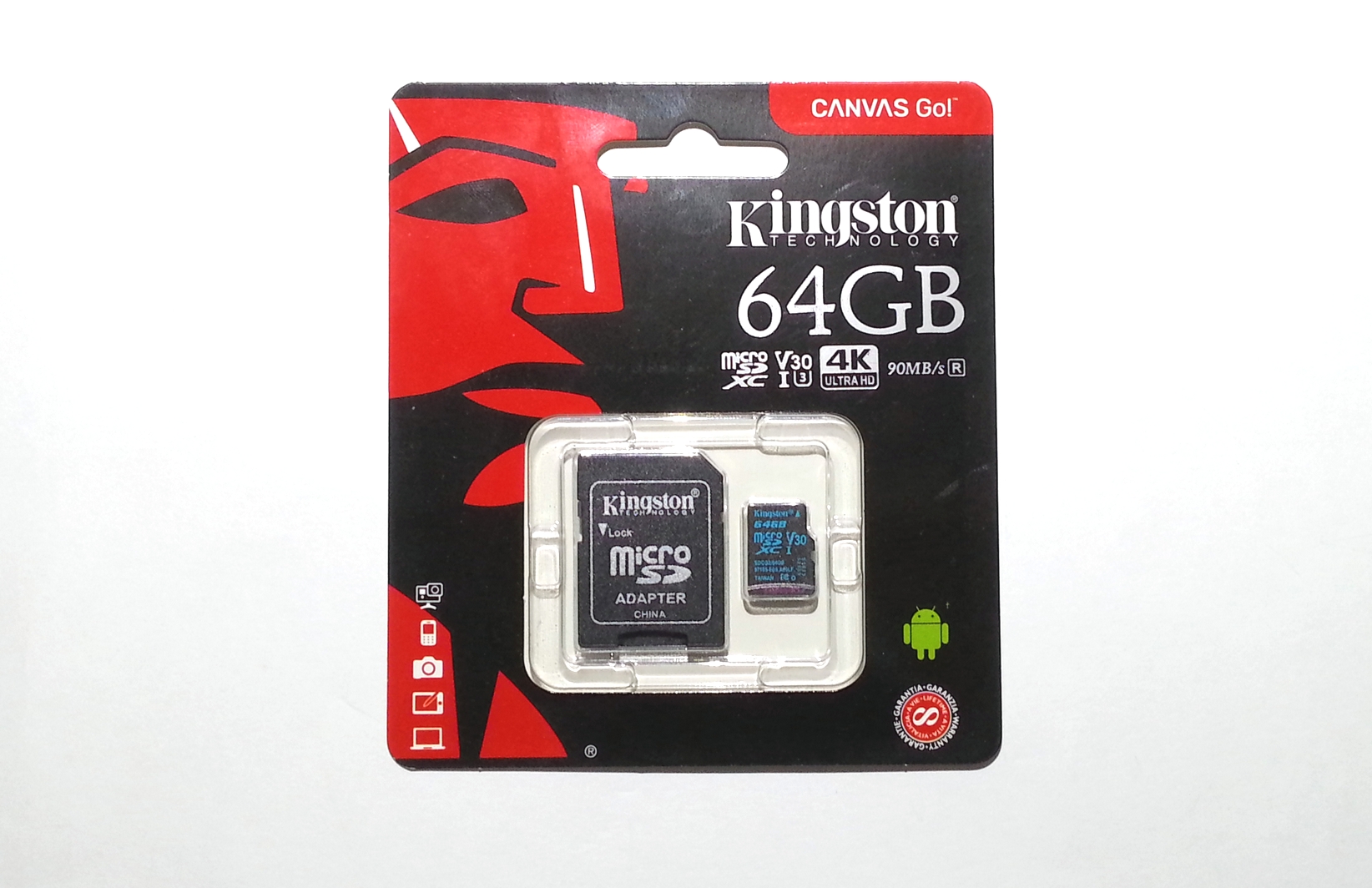 64 GB Kingston Canvas Go kartu memori microSDXC microSDXC (U3 / V30)