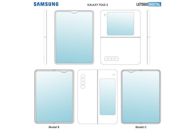Så här ser Samsung horisontella fällbara telefoner ut