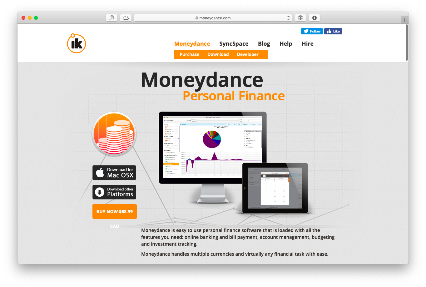 Aplikasi keuangan mac moneydance pajak