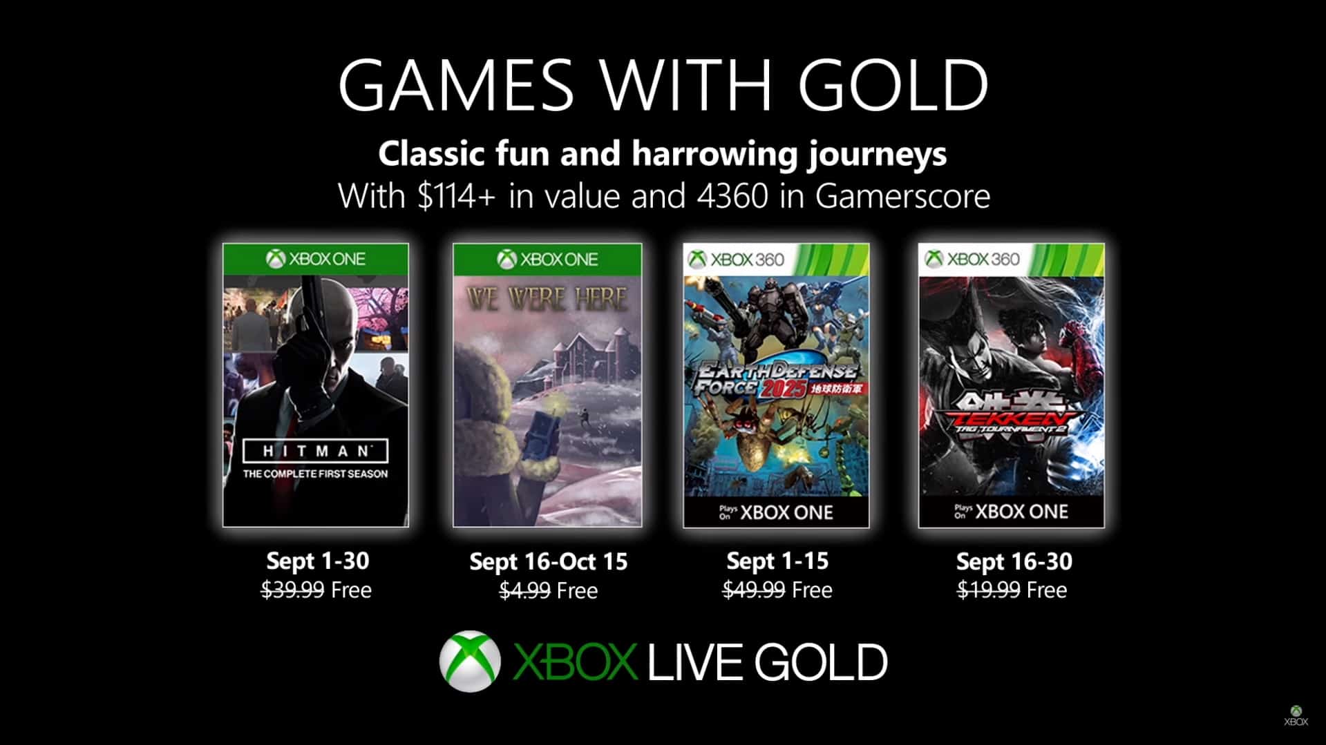 Game dengan Emas: Microsoft telah mengumumkan 4 game September gratis!