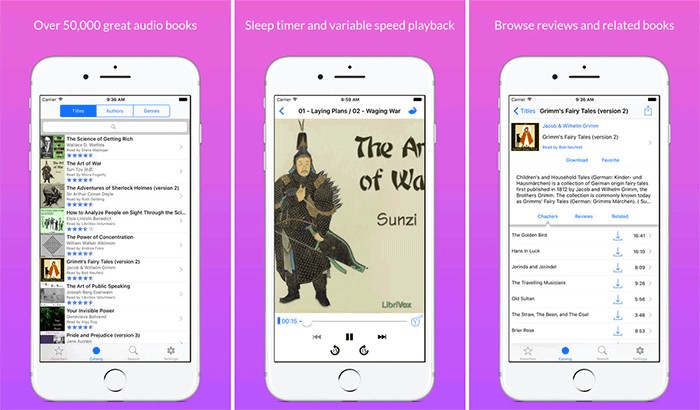 LibriVox Audio Books Screenshot Aplikasi iPhone dan iPad
