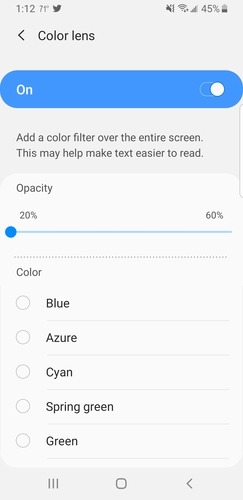 Pilihan Warna Warna Aksesibilitas Android