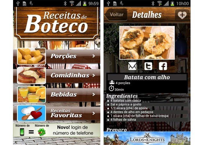 Boteco Recipes adalah salah satu aplikasi kuliner yang lezat