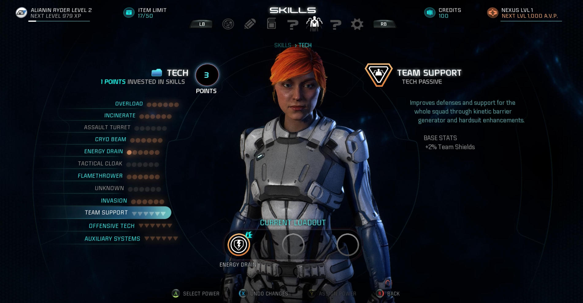 Mass Effect: Andromeda - Keterampilan Tek