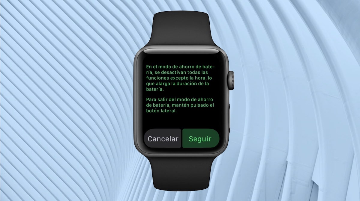 Cara keluar dari mode penghemat baterai di Apple Watch