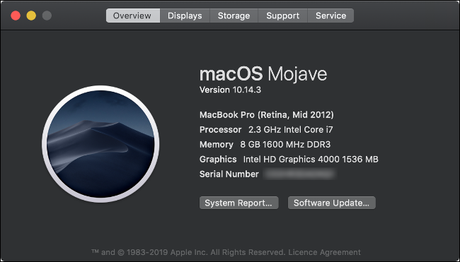 Tentang Ikhtisar Mac ini untuk MacBook Pro 2012.