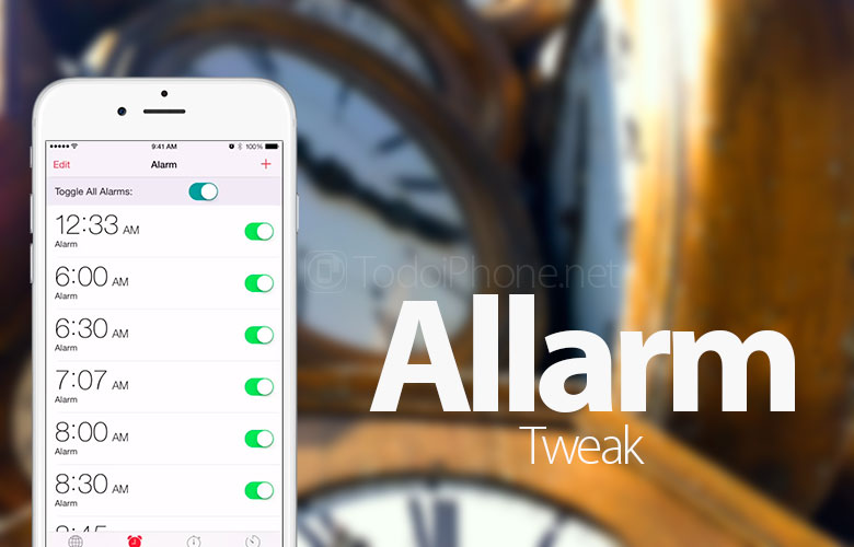 Allarm, tweak untuk mengaktifkan / menonaktifkan beberapa alarm pada iPhone secara bersamaan 2