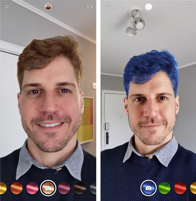 Dengan Fabby Look, Anda dapat mengubah warna rambut dengan fitur AR