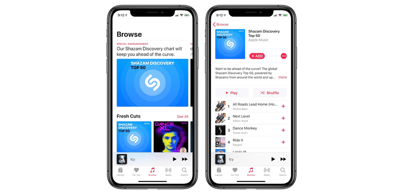 Apple Musik meluncurkan daftar putar Shazam Discovery baru, daftar putar dengan paling banyak didengar setiap minggu