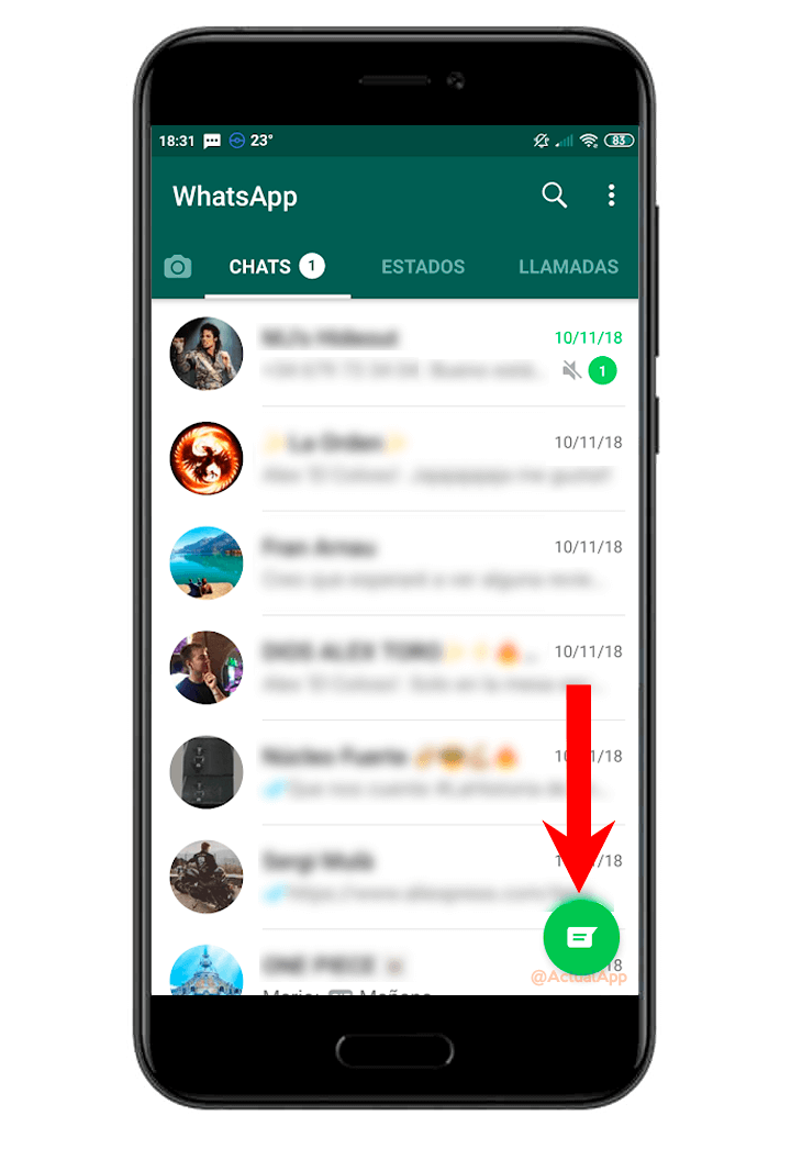 uppdatera kontakten på whatsapp